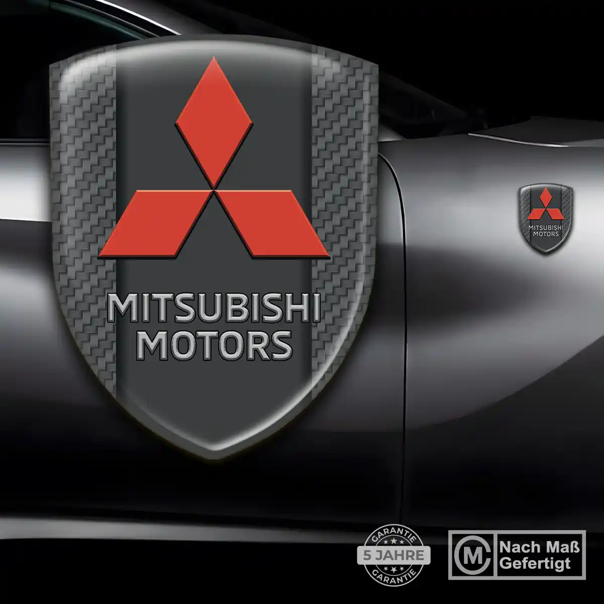 Mitsubishi Embleme Tuningfahrzeug