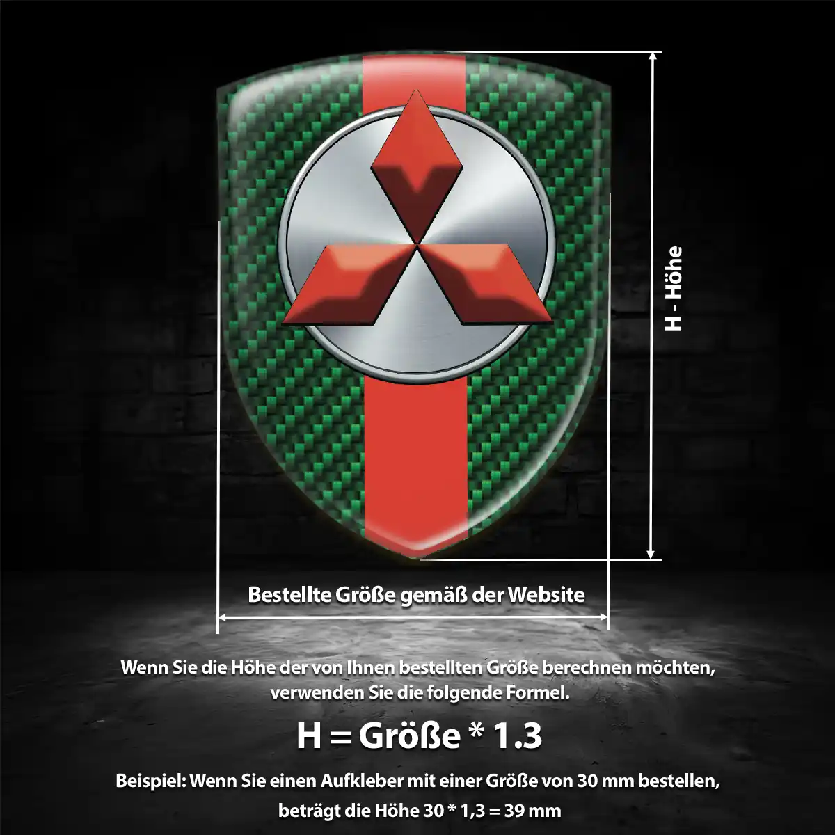 Mitsubishi Silikon Aufkleber Embleme Auto Hochwertiges Harz