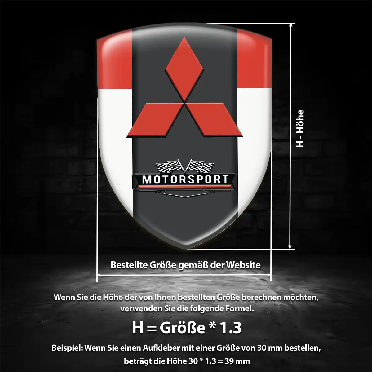 Mitsubishi Silikon Aufkleber Embleme Auto Hohe Qualität