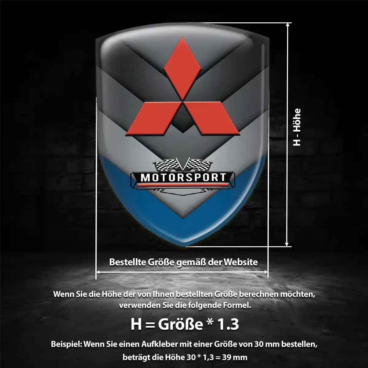 Mitsubishi Silikon Aufkleber Embleme Auto Interieurdesign