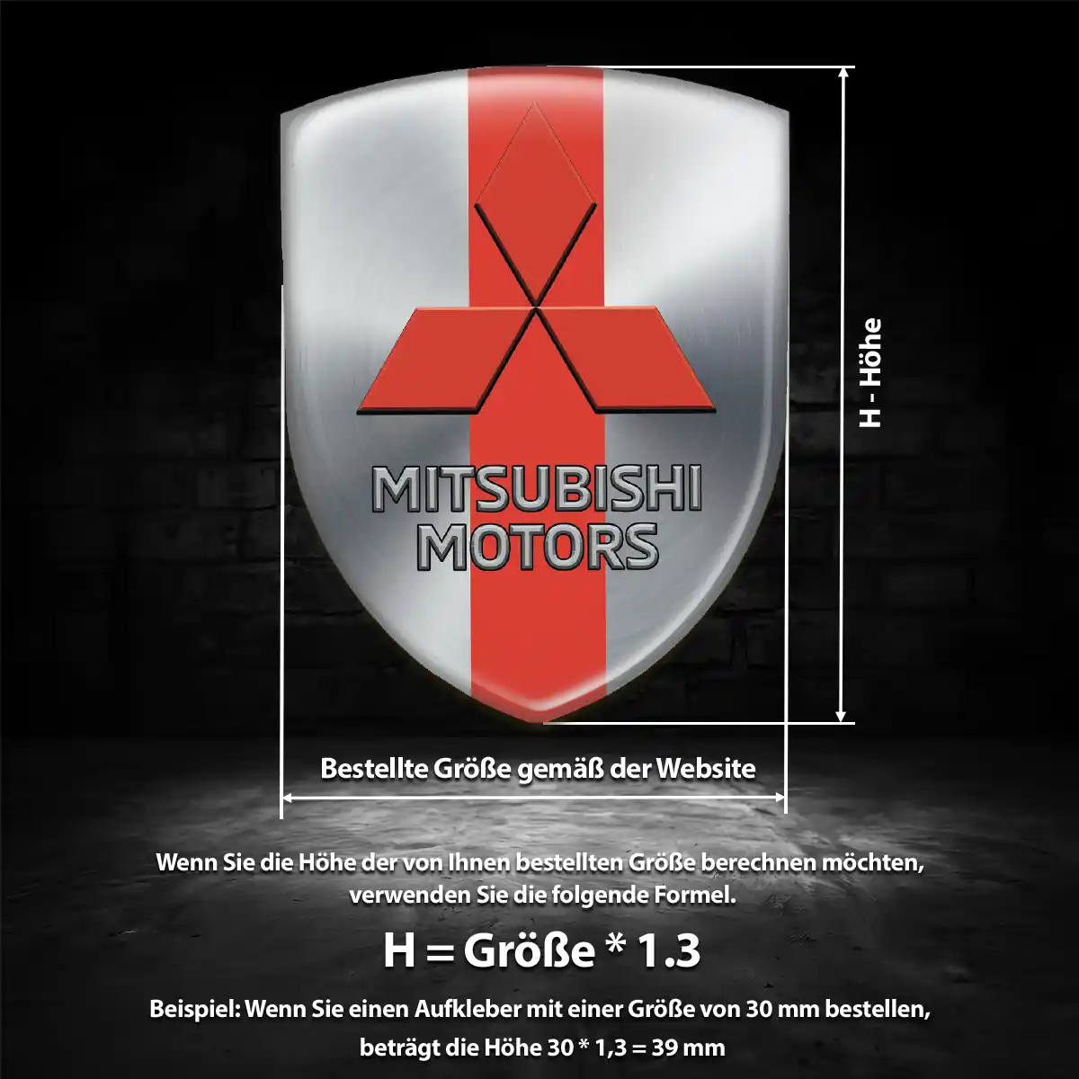 Mitsubishi Silikon Aufkleber Embleme Auto Luxus-Edition