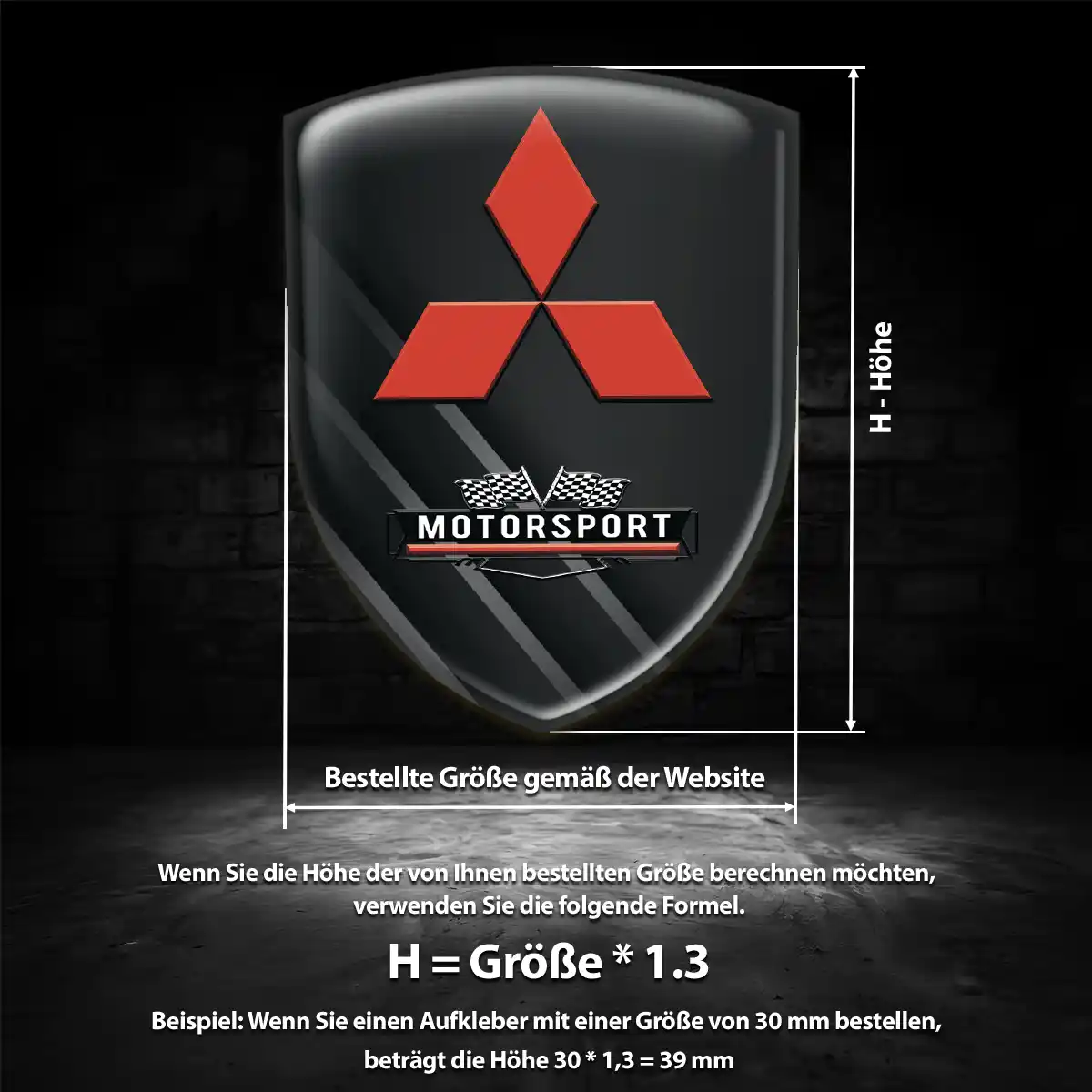Mitsubishi Silikon Aufkleber Embleme Auto Premium-Edition