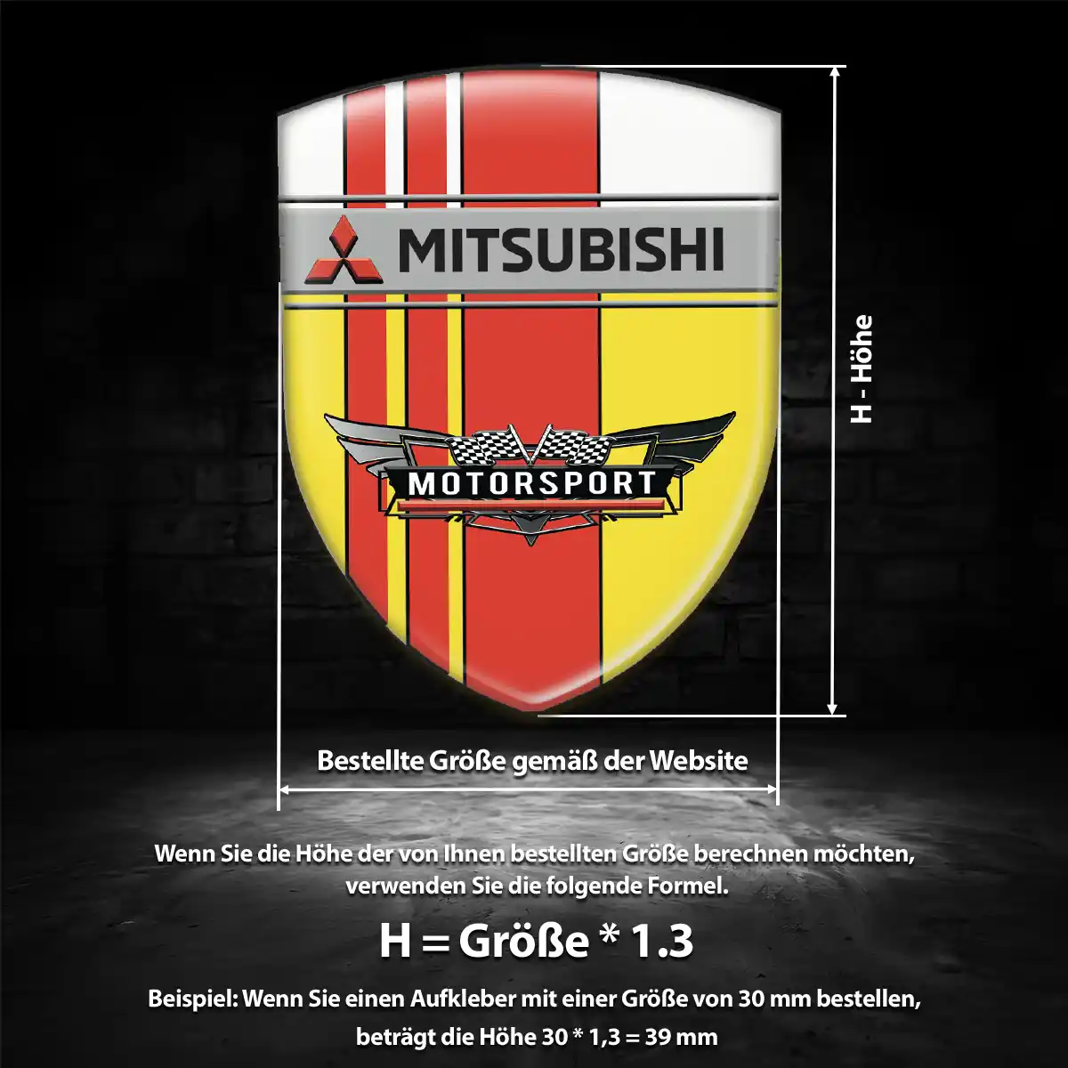 Mitsubishi Silikon Aufkleber Embleme Auto Premiumqualität