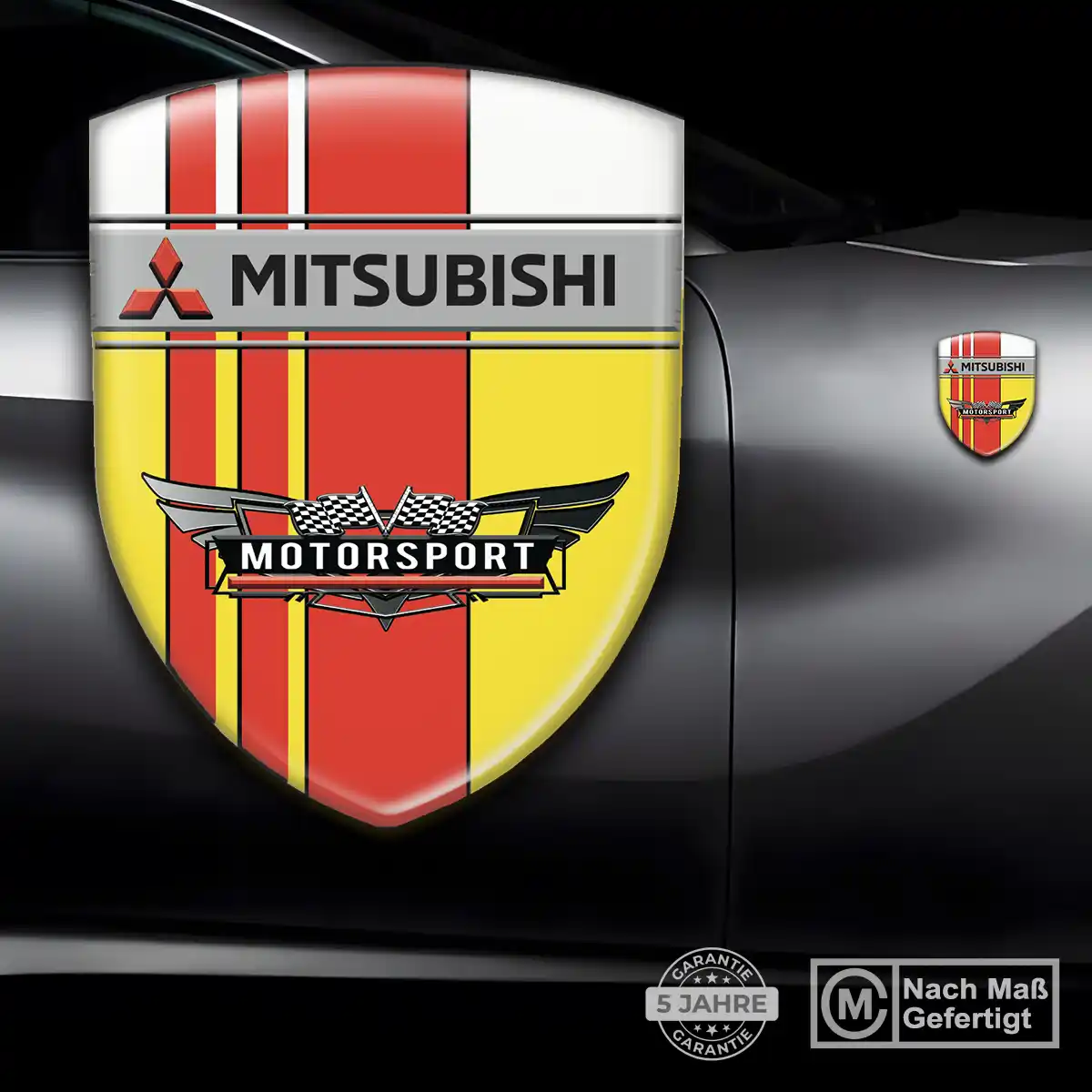 Mitsubishi Silikon Aufkleber Embleme Auto Premiumqualität