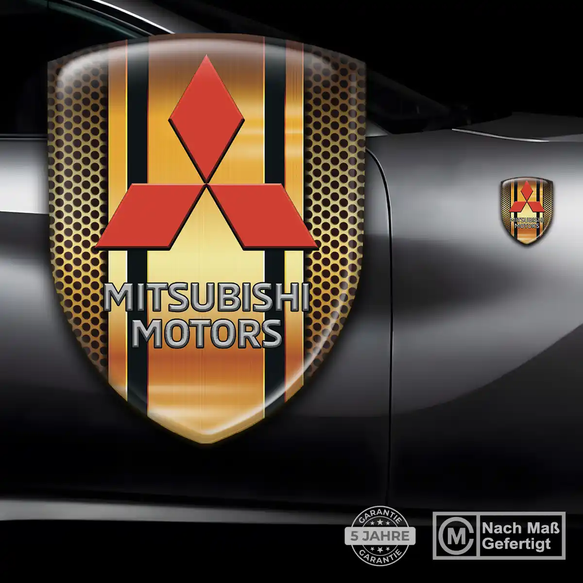 Mitsubishi Silikon Aufkleber Embleme Auto Stilvolles Design