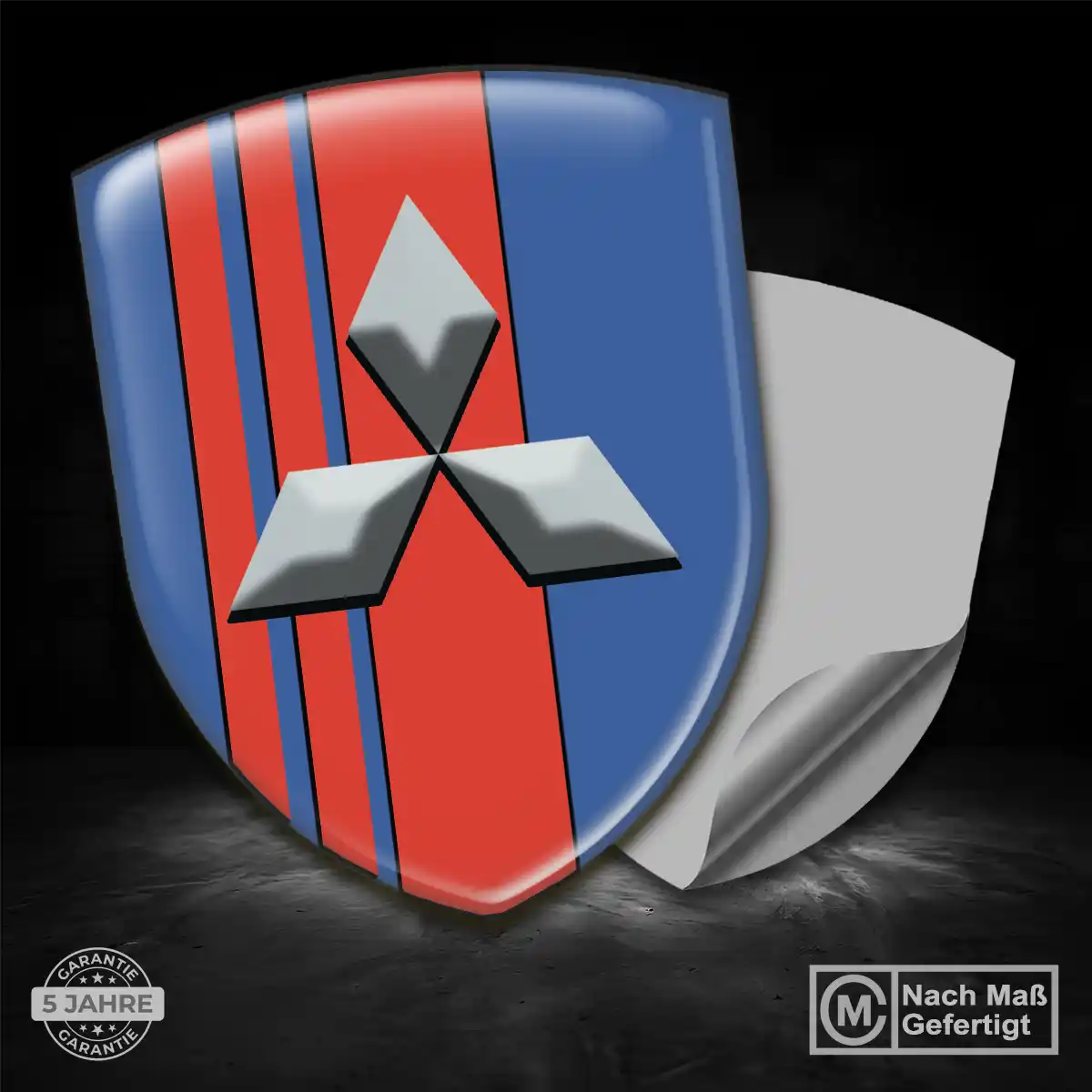 Mitsubishi Silikon Aufkleber Embleme Exterieurdesign