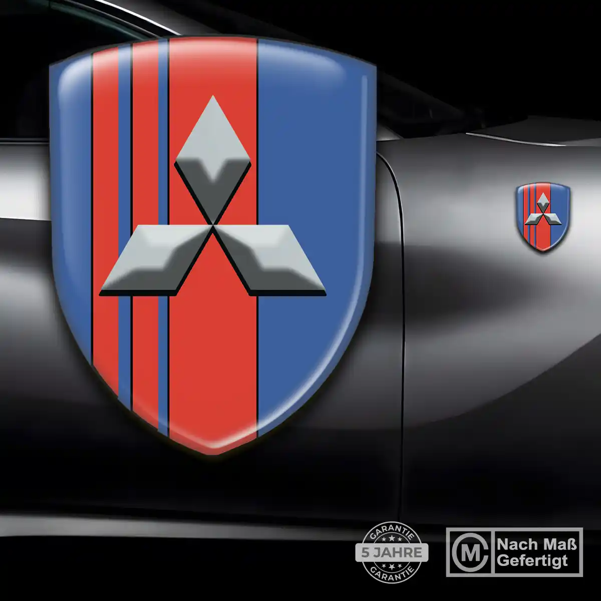 Mitsubishi Silikon Aufkleber Embleme Exterieurdesign