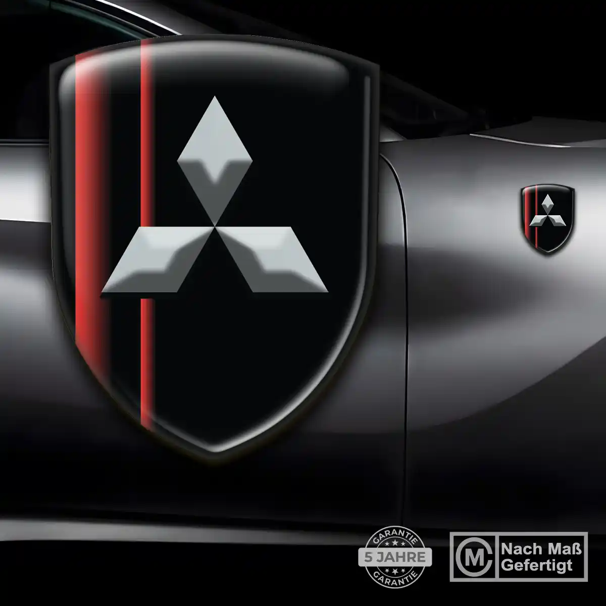 Mitsubishi Silikon Aufkleber Embleme Hochwertiges Harz