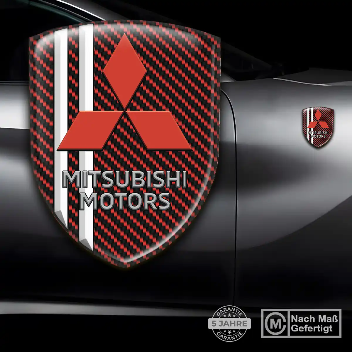 Mitsubishi Silikon Aufkleber Embleme Interieurdesign