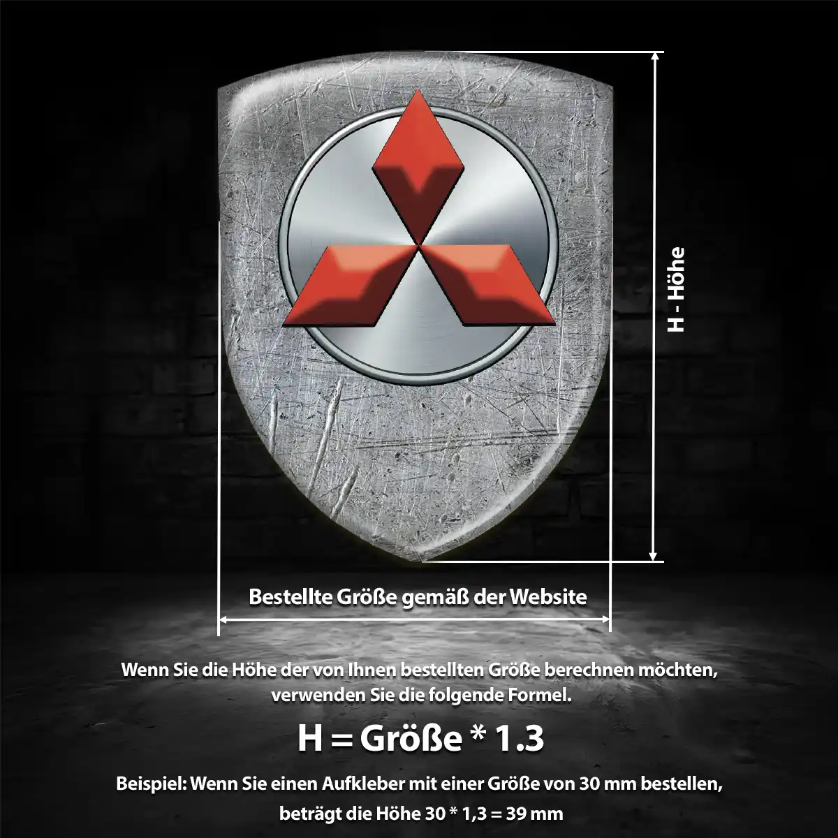 Mitsubishi Silikon Aufkleber Embleme Luxus-Edition