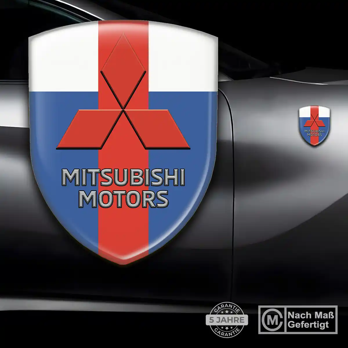 Mitsubishi Silikon Aufkleber Embleme Premium-Edition