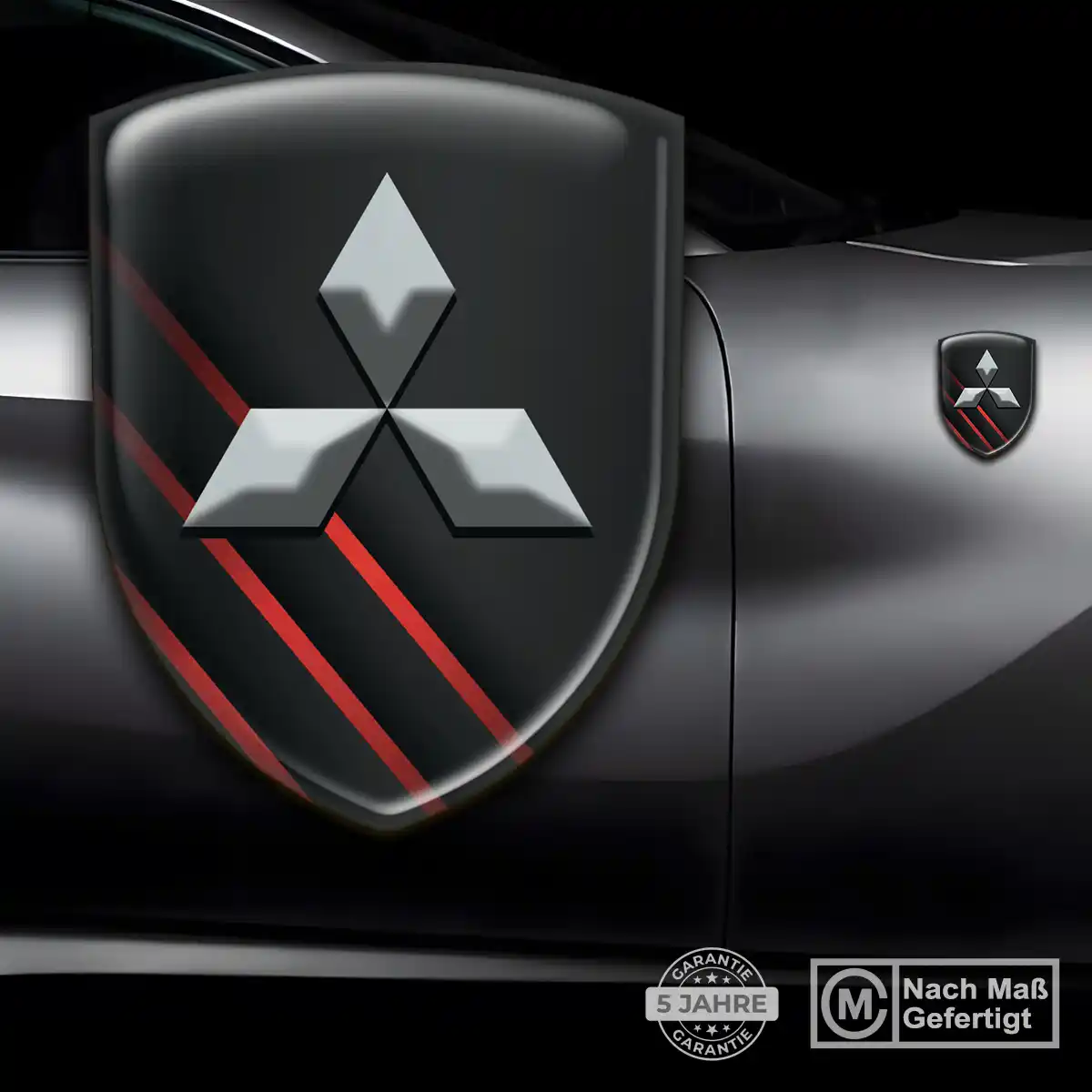 Mitsubishi Silikon Aufkleber Embleme Premiumqualität
