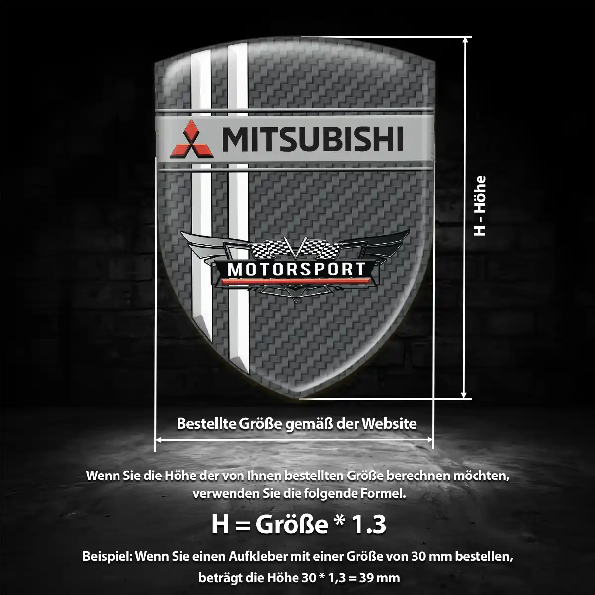 Mitsubishi Silikon Aufkleber Hohe Qualität