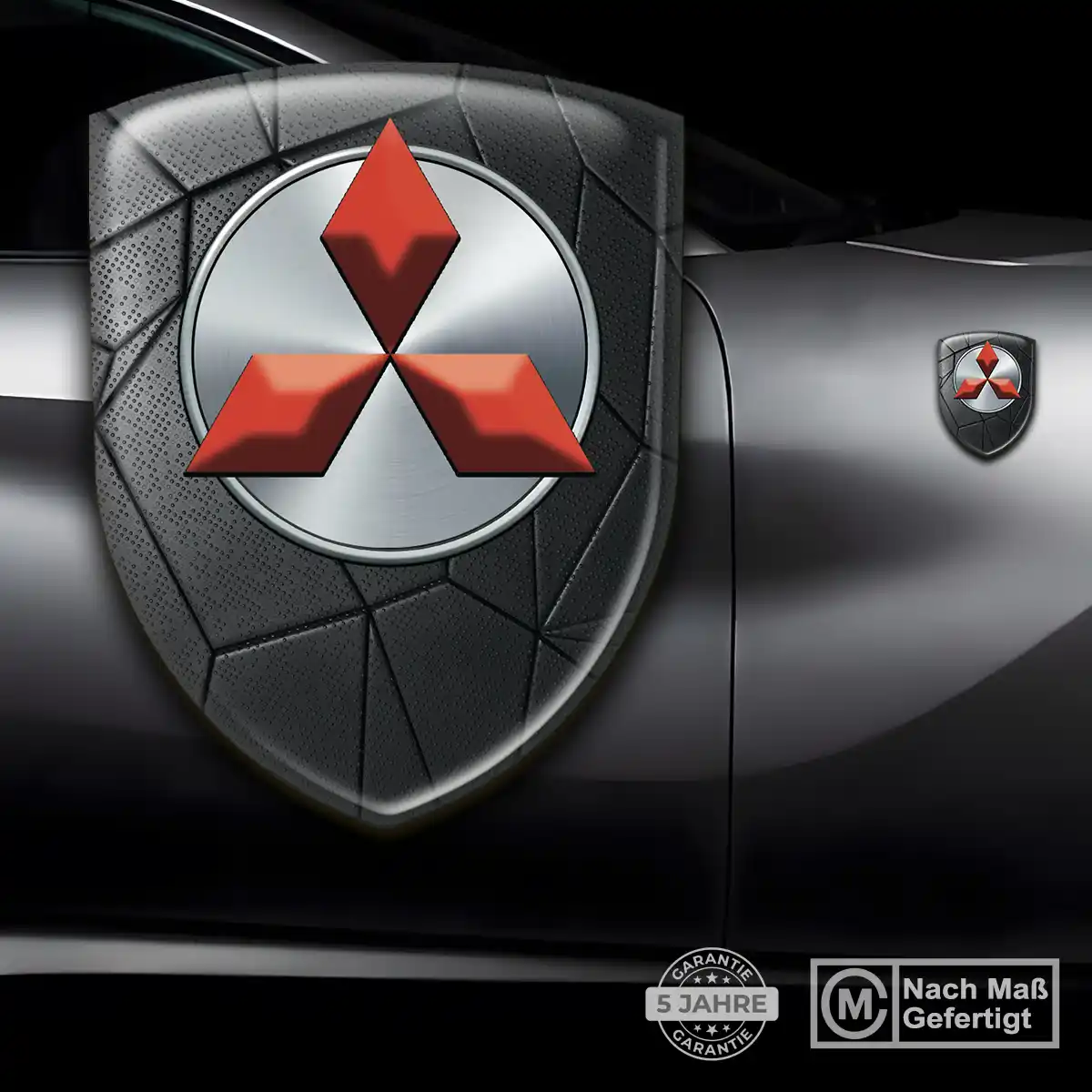 Mitsubishi Silikon Aufkleber Wappen Auto Exterieurdesign