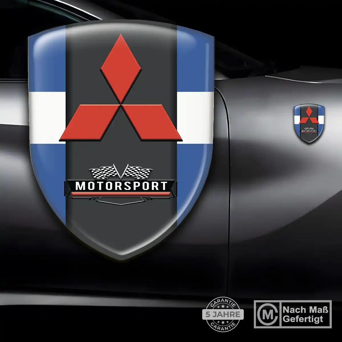 Mitsubishi Silikon Aufkleber Wappen Auto Hohe Qualität