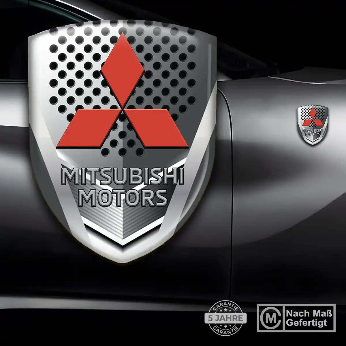 Mitsubishi Silikon Aufkleber Wappen Auto Interieurdesign