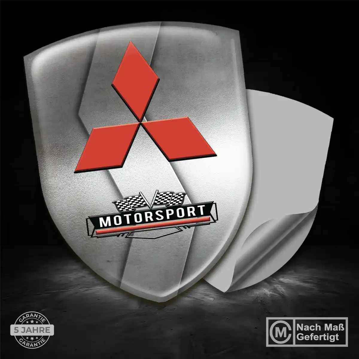 Mitsubishi Silikon Aufkleber Wappen Auto Limitierte Auflage