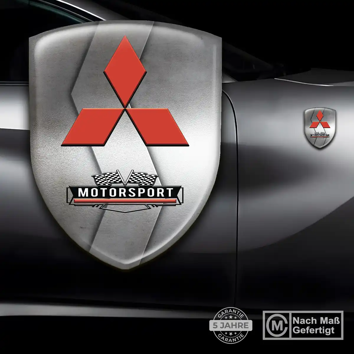 Mitsubishi Silikon Aufkleber Wappen Auto Limitierte Auflage