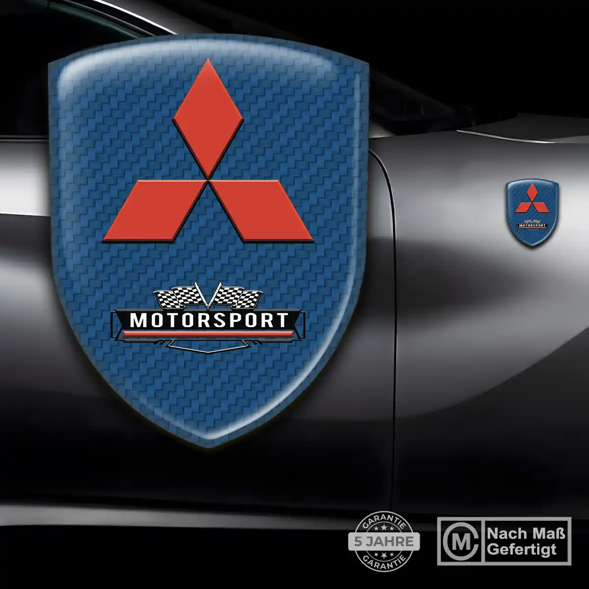 Mitsubishi Silikon Aufkleber Wappen Auto Luxus-Edition