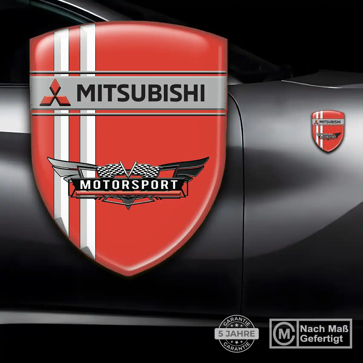 Mitsubishi Silikon Aufkleber Wappen Auto Premiumqualität