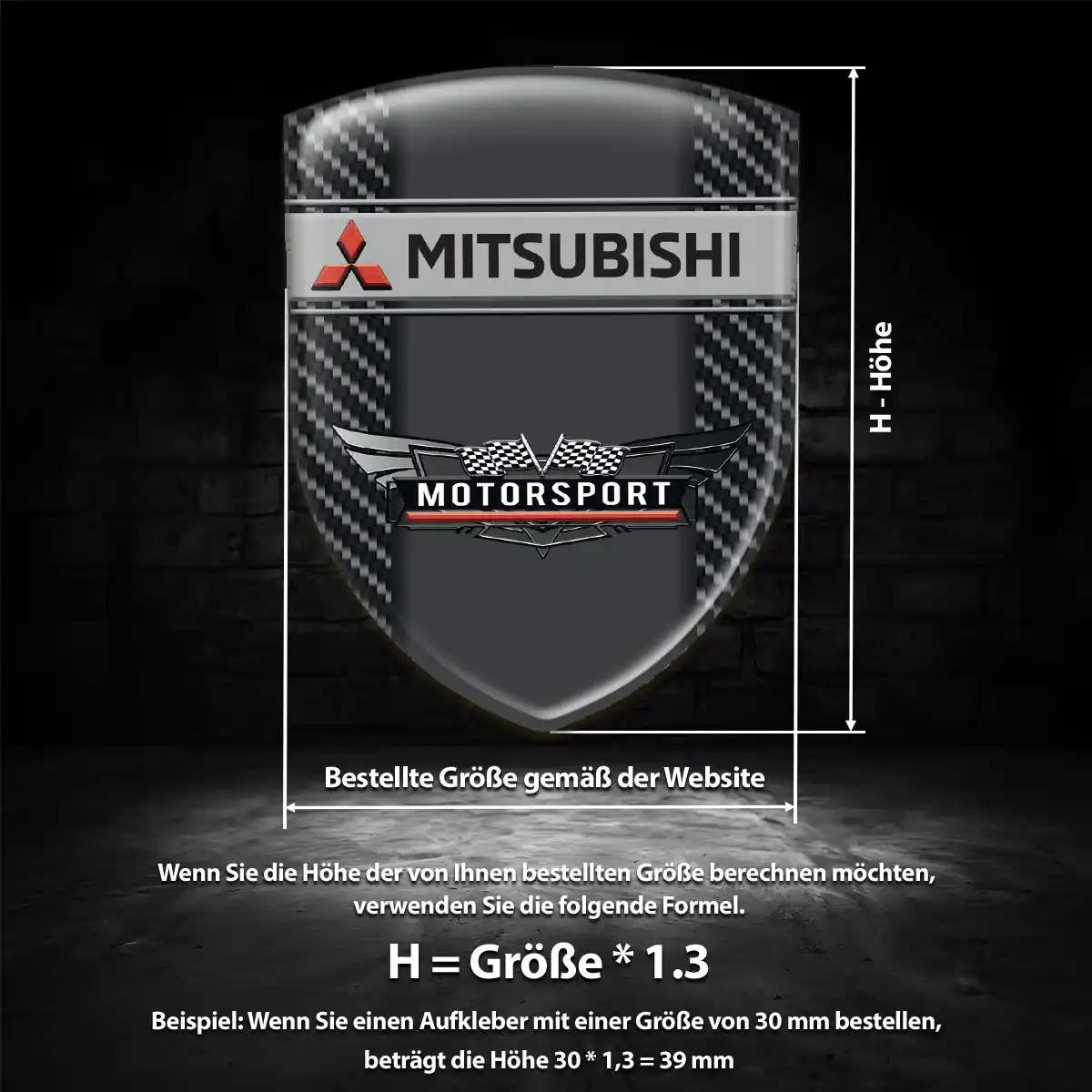 Mitsubishi Silikon Aufkleber Wappen Hohe Qualität