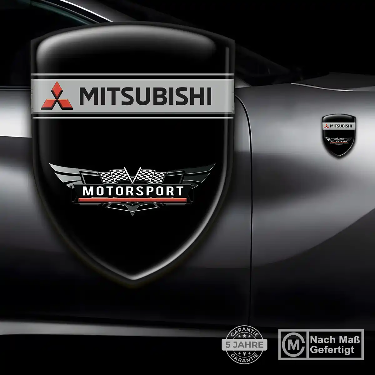 Mitsubishi Silikon Aufkleber Wappen Limitierte Auflage