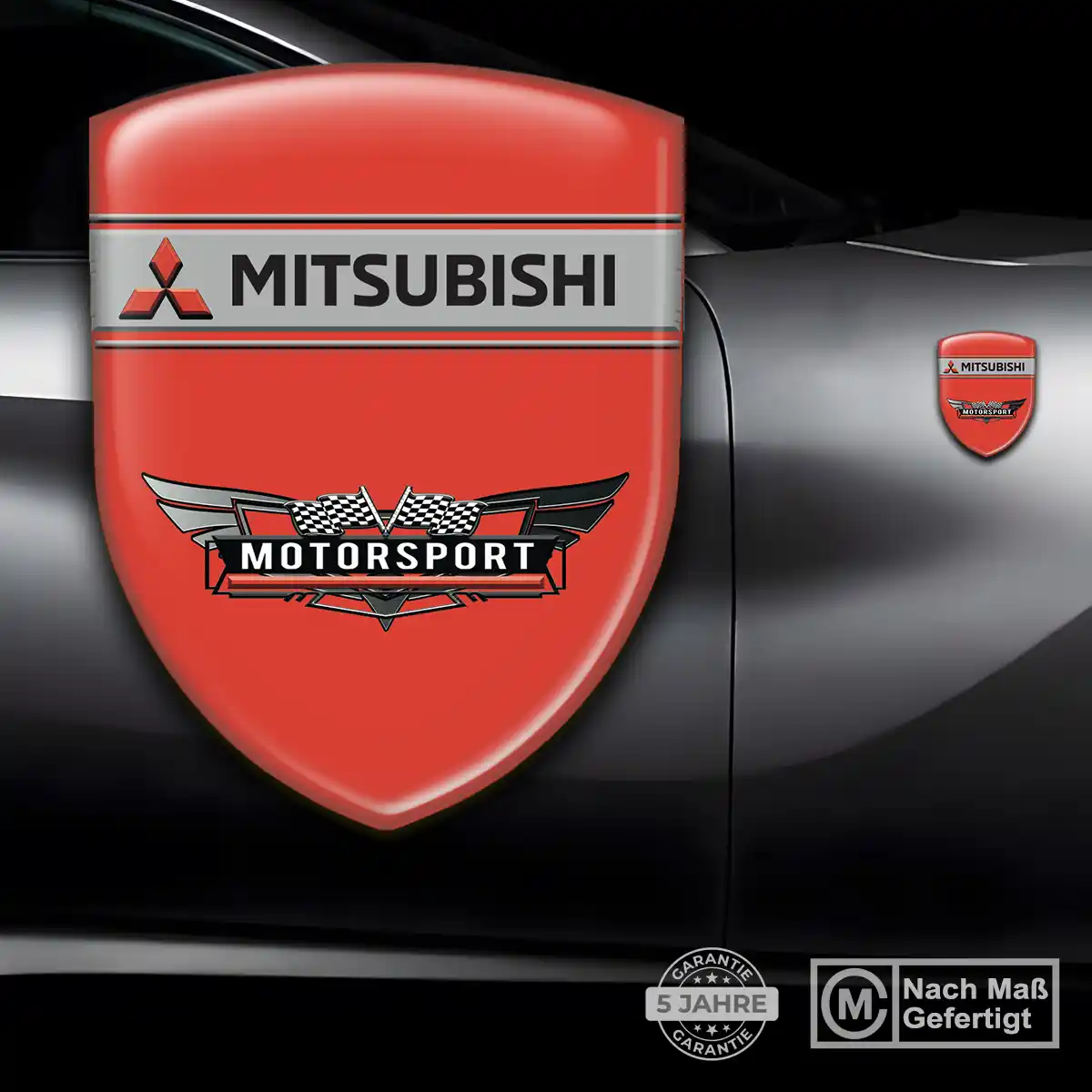 Mitsubishi Silikon Aufkleber Wappen Luxus-Edition