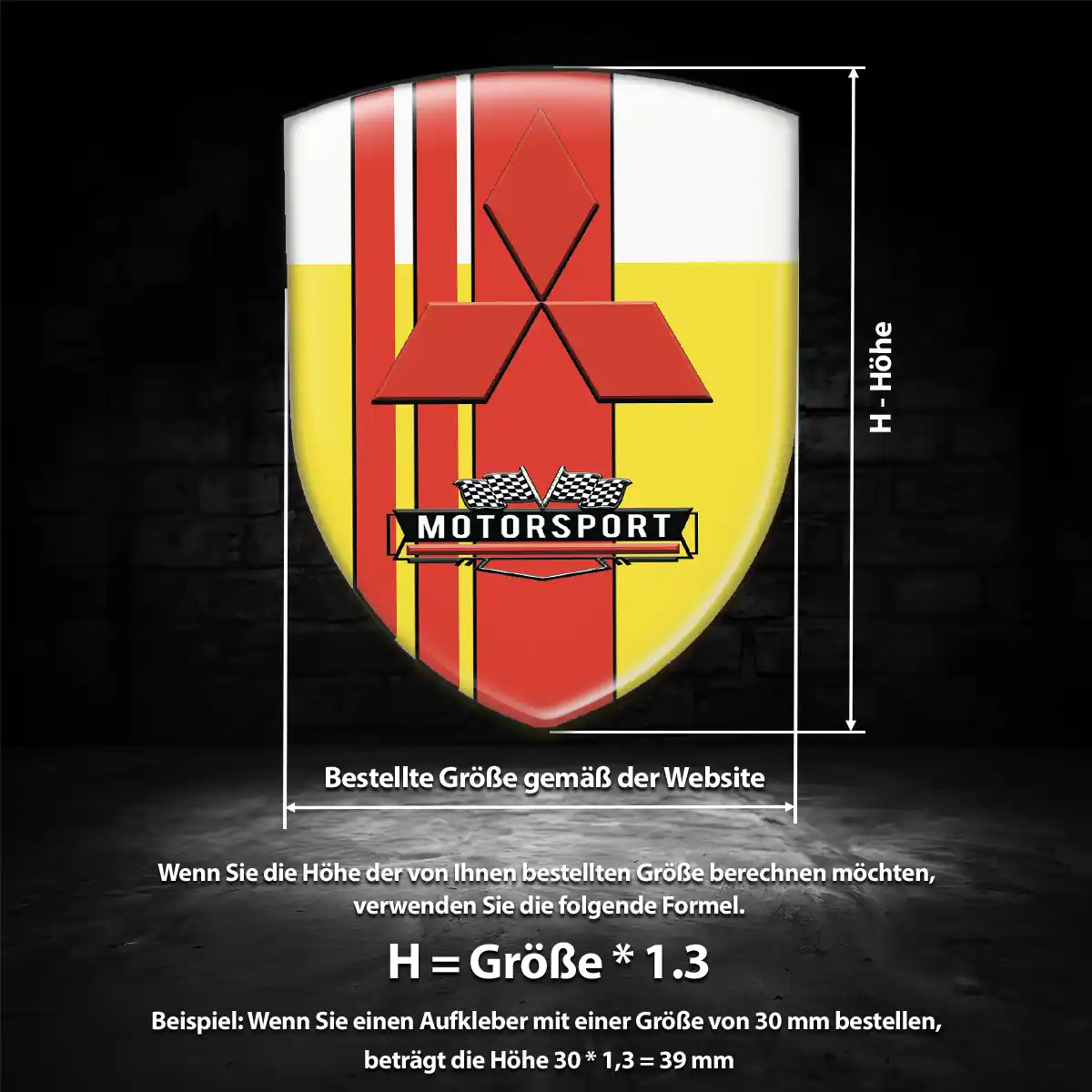 Mitsubishi Silikon Aufkleber Wappen Stilvolles Design