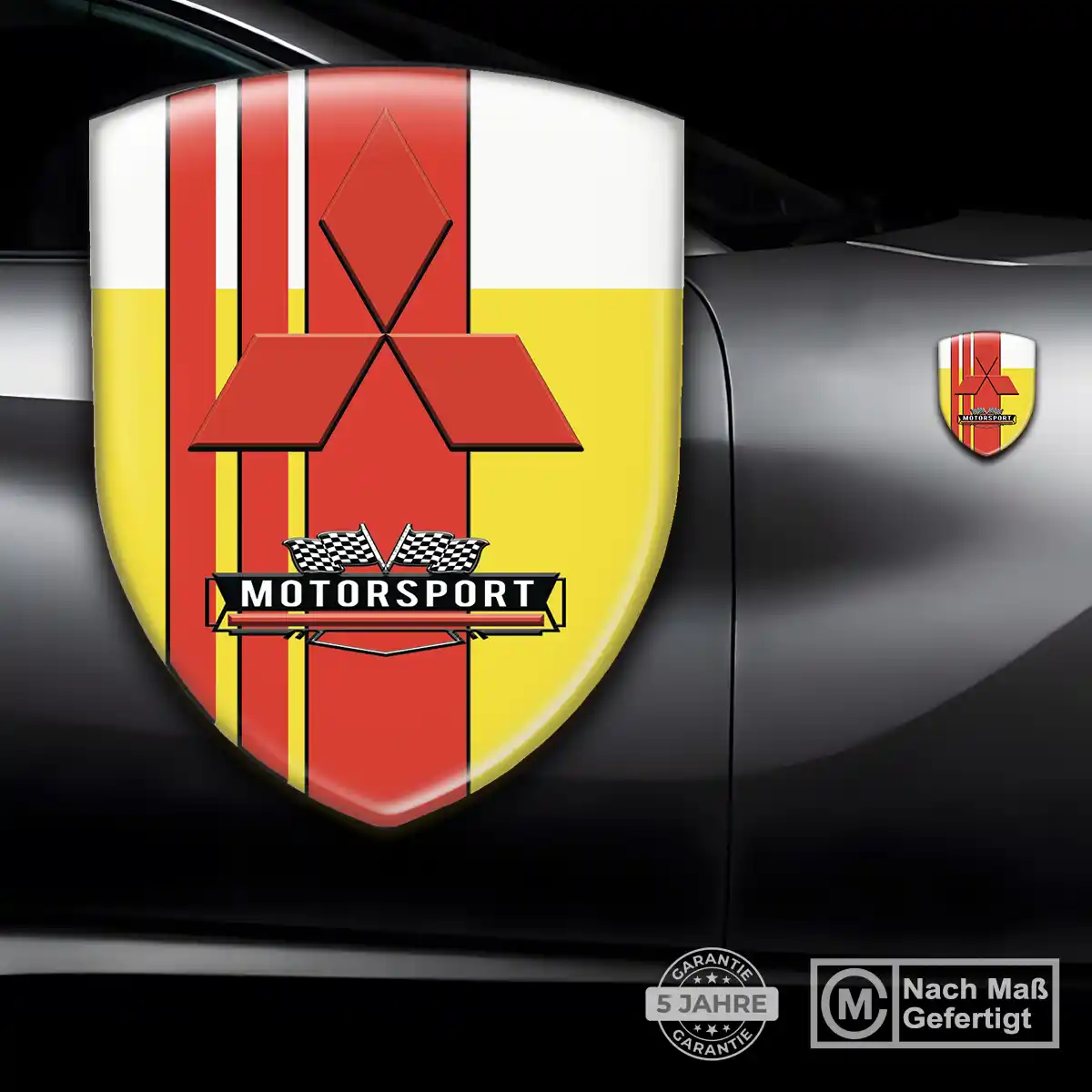 Mitsubishi Silikon Aufkleber Wappen Stilvolles Design