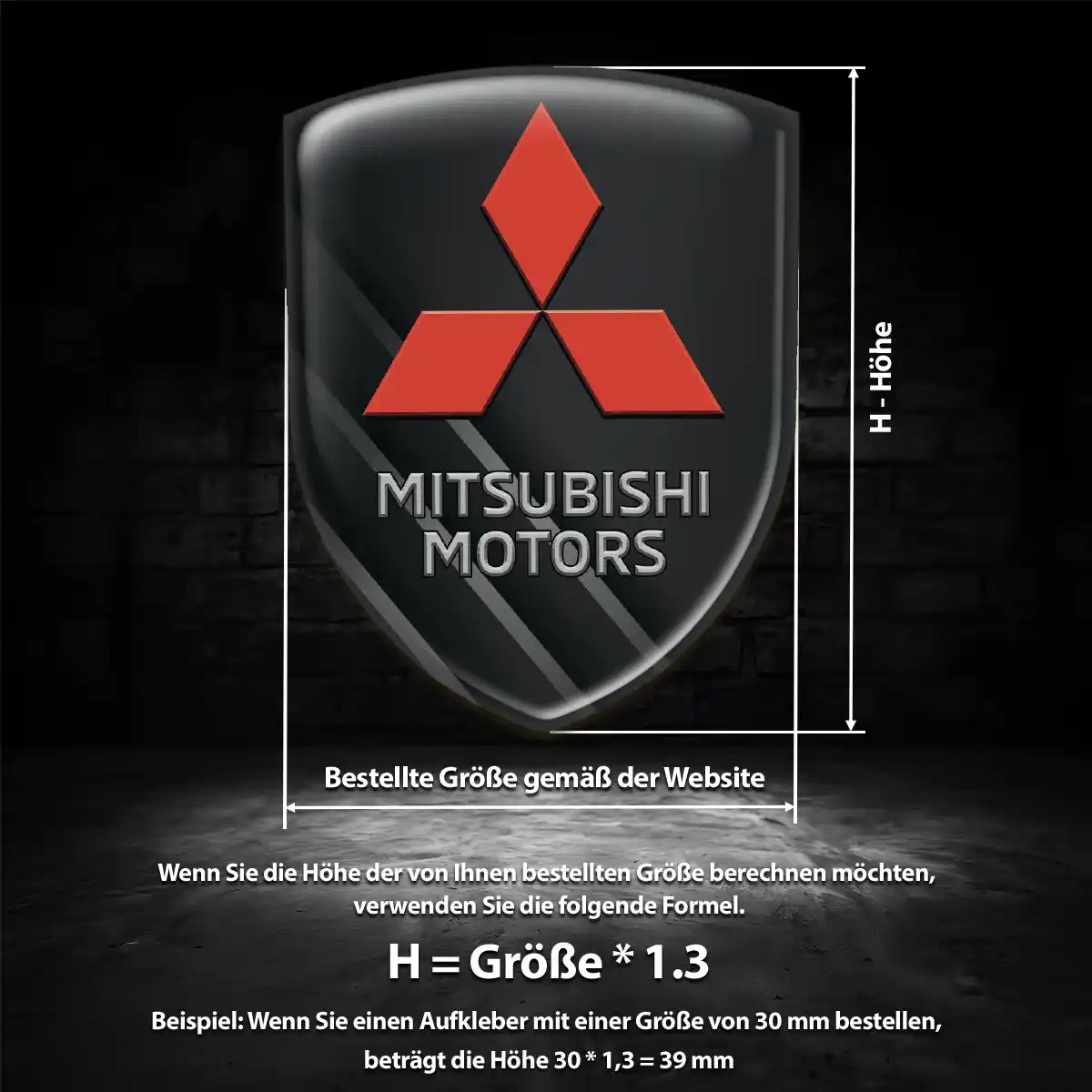 Mitsubishi Wappen Aufkleber Auto Interieurdesign