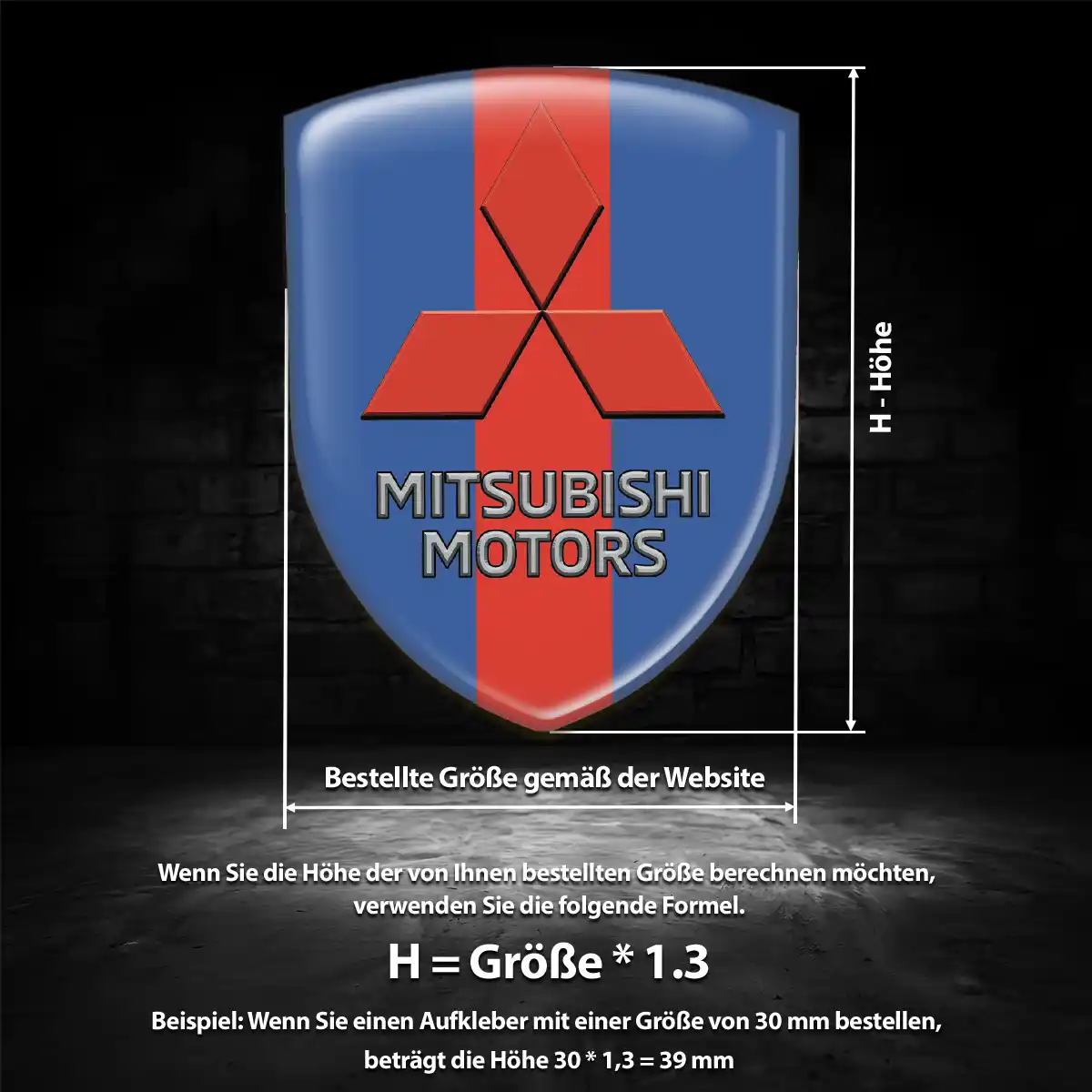 Mitsubishi Wappen Aufkleber Auto Limitierte Auflage