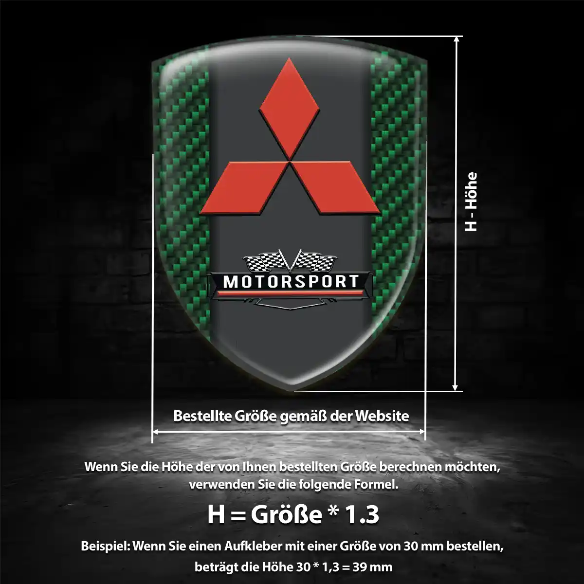 Mitsubishi Wappen Aufkleber Auto Premium-Edition