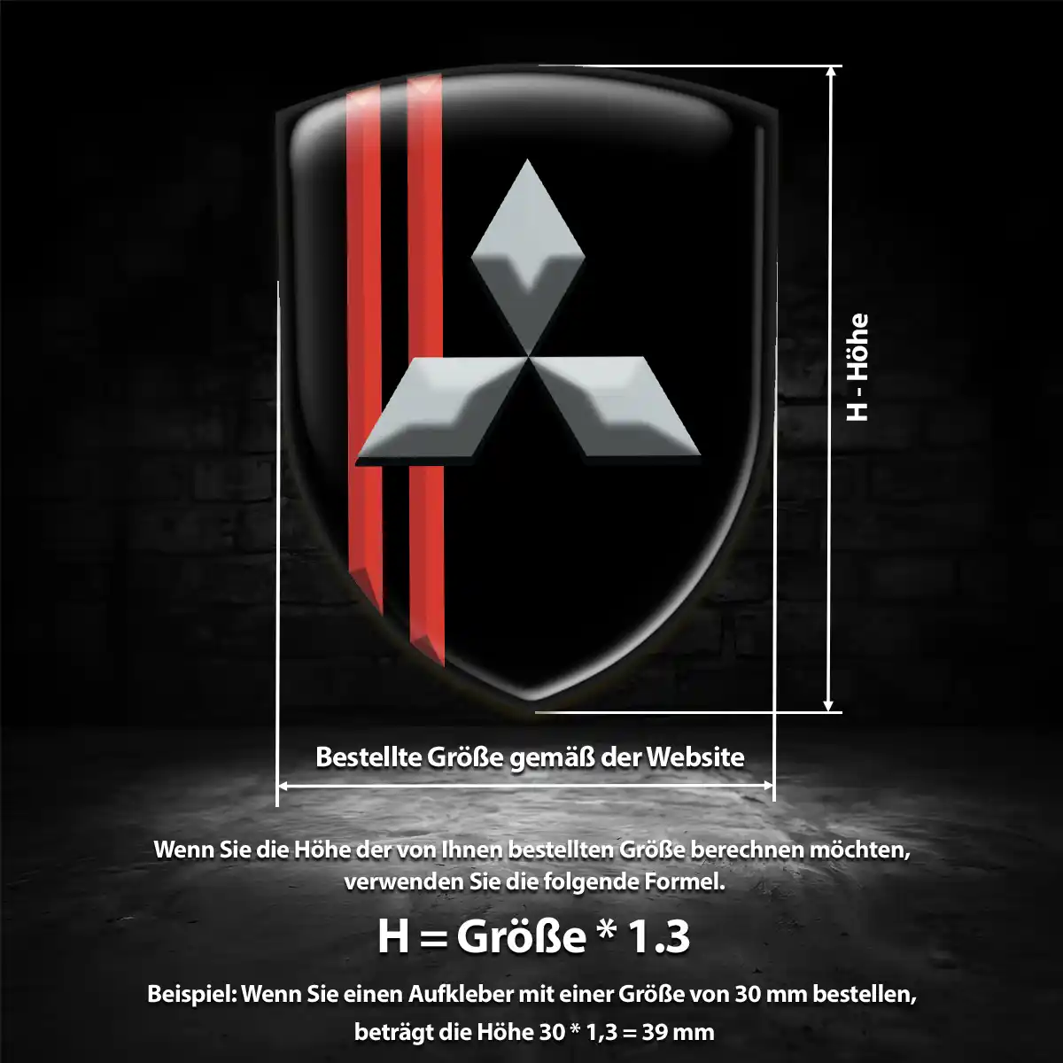 Mitsubishi Wappen Aufkleber Emblem Auto Exterieurdesign