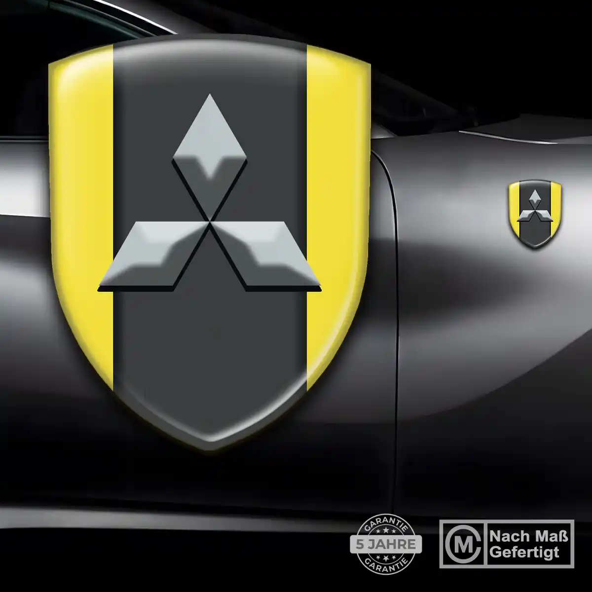 Mitsubishi Wappen Aufkleber Emblem Auto Hochwertiges Harz