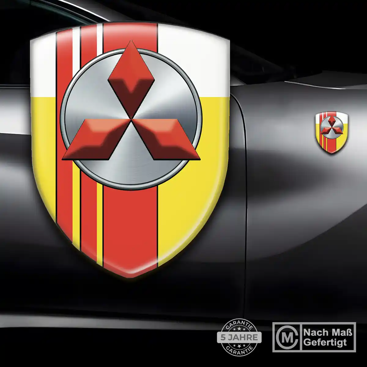 Mitsubishi Wappen Aufkleber Emblem Auto Premium-Edition