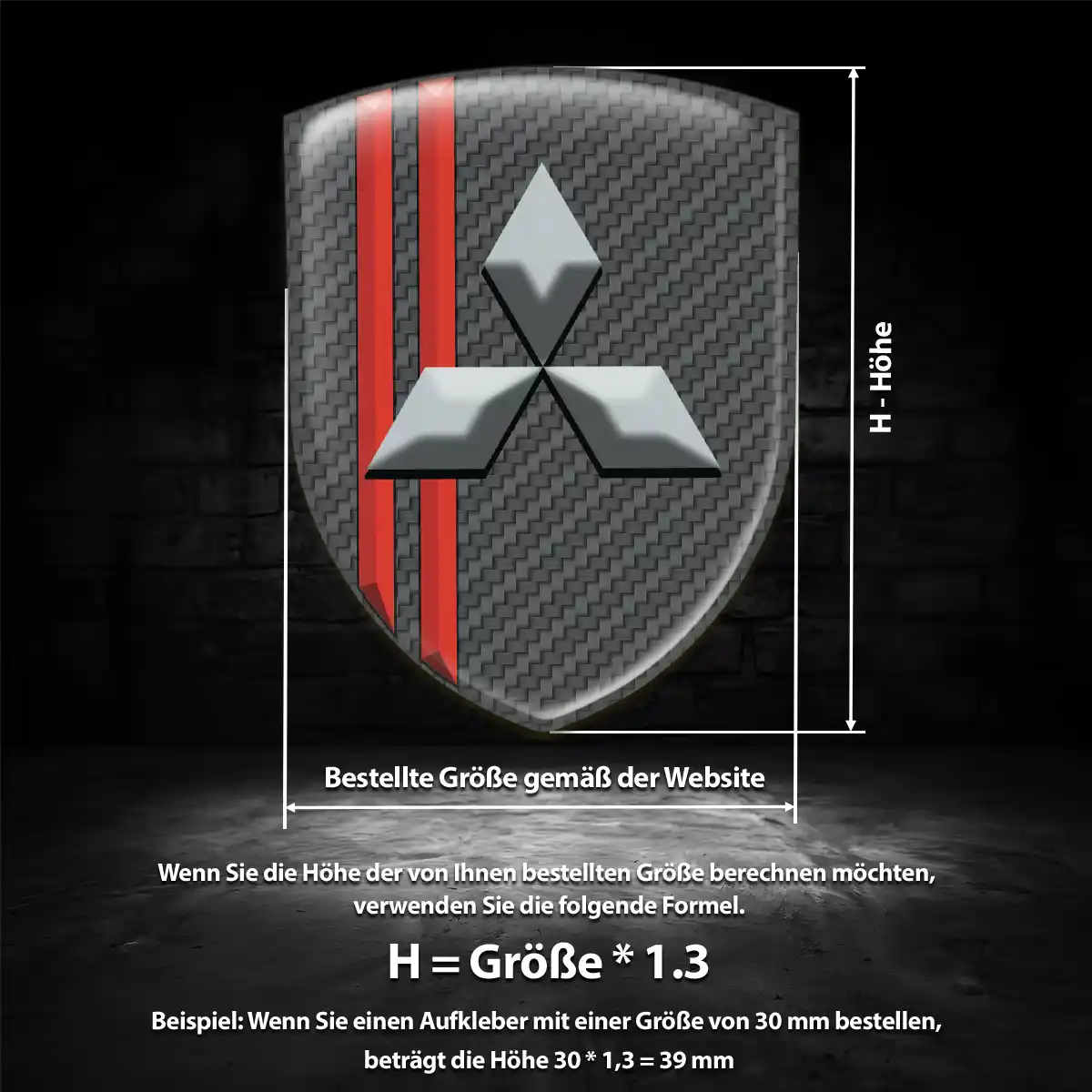 Mitsubishi Wappen Aufkleber Emblem Limitierte Auflage