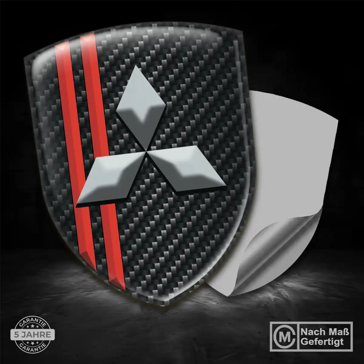 Mitsubishi Wappen Aufkleber Emblem Stilvolles Design