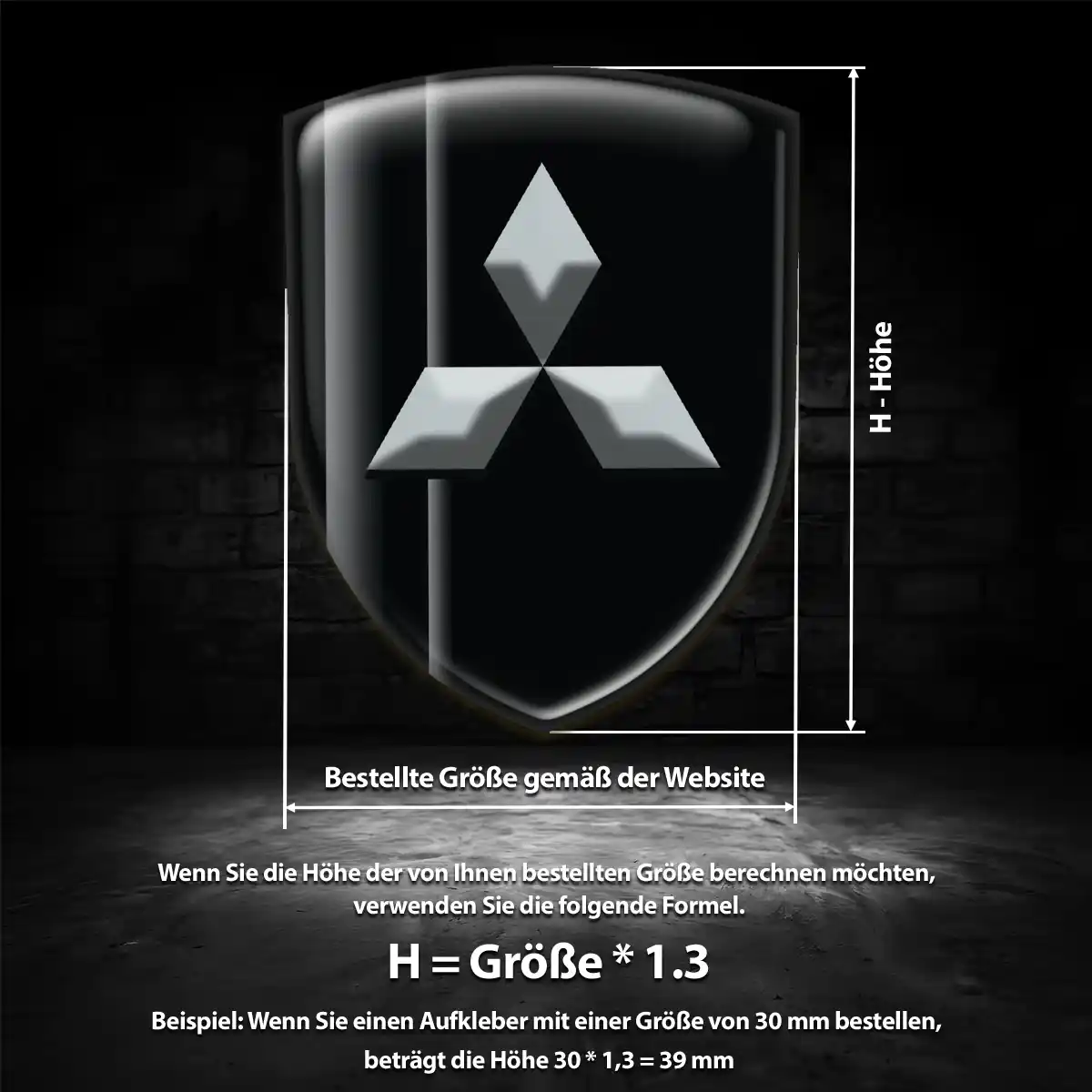 Mitsubishi Wappen Aufkleber Limitierte Auflage