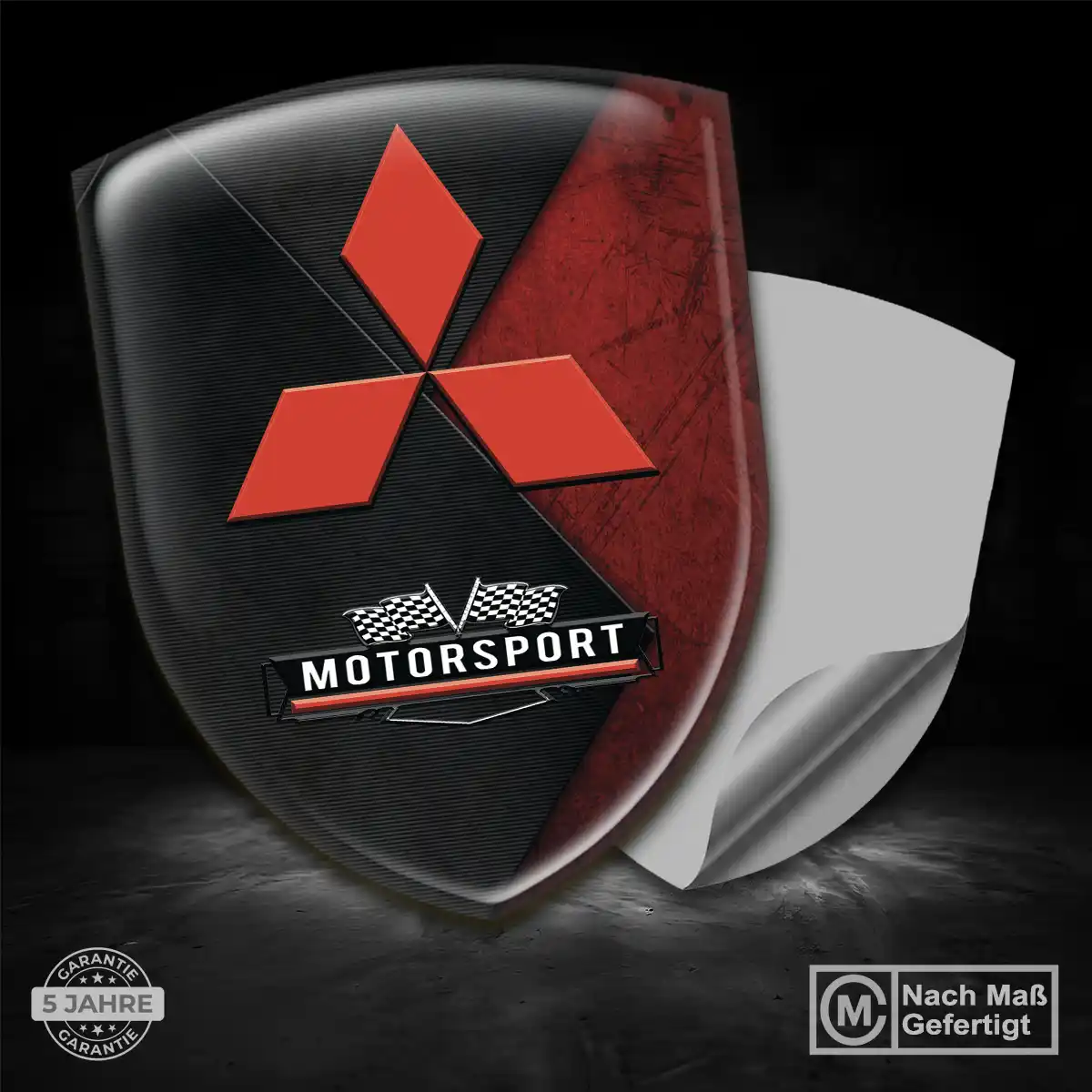 Mitsubishi Wappen Aufkleber Premiumqualität