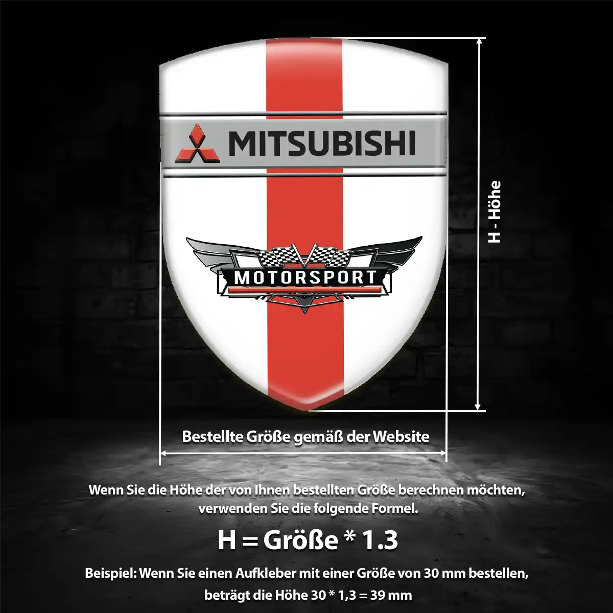 Mitsubishi Wappen Emblem Aufkleber Auto Exterieurdesign