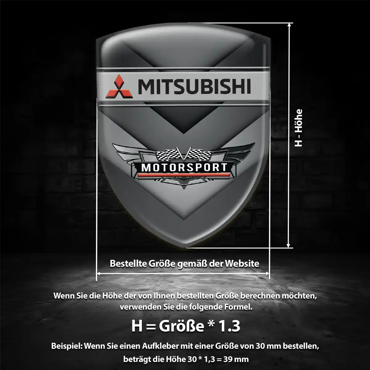 Mitsubishi Wappen Emblem Aufkleber Auto Limitierte Auflage
