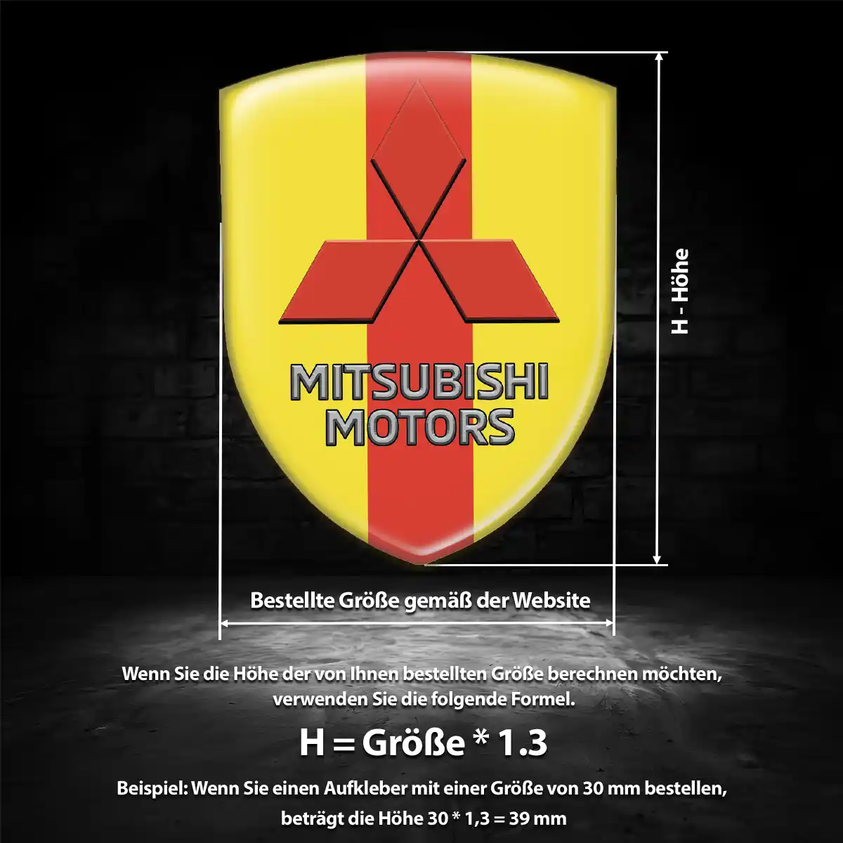 Mitsubishi Wappen Emblem Aufkleber Auto Premiumqualität