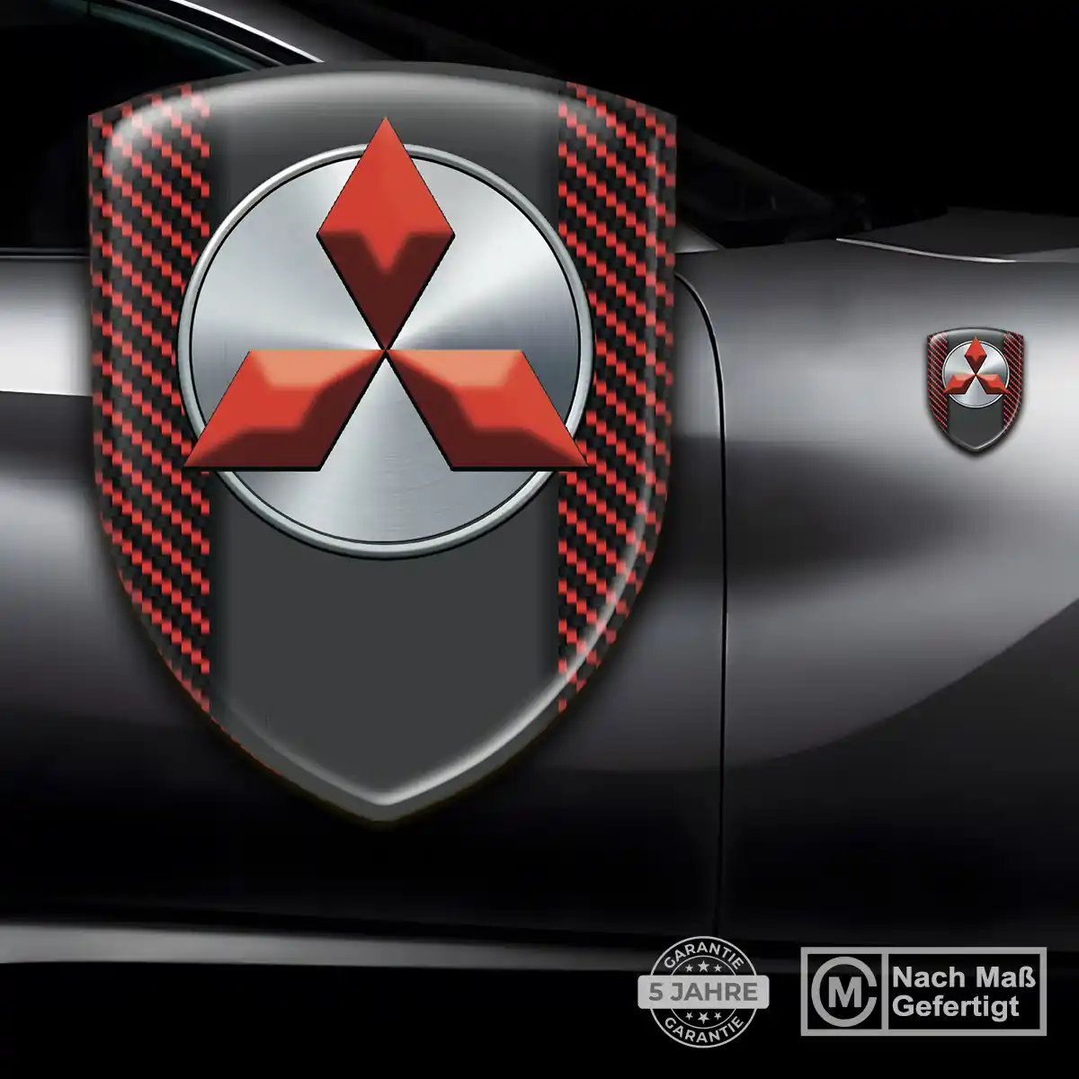 Mitsubishi Wappen Emblem Aufkleber Exterieurdesign