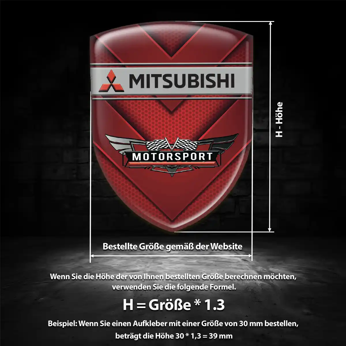 Mitsubishi Wappen Emblem Aufkleber Hohe Qualität