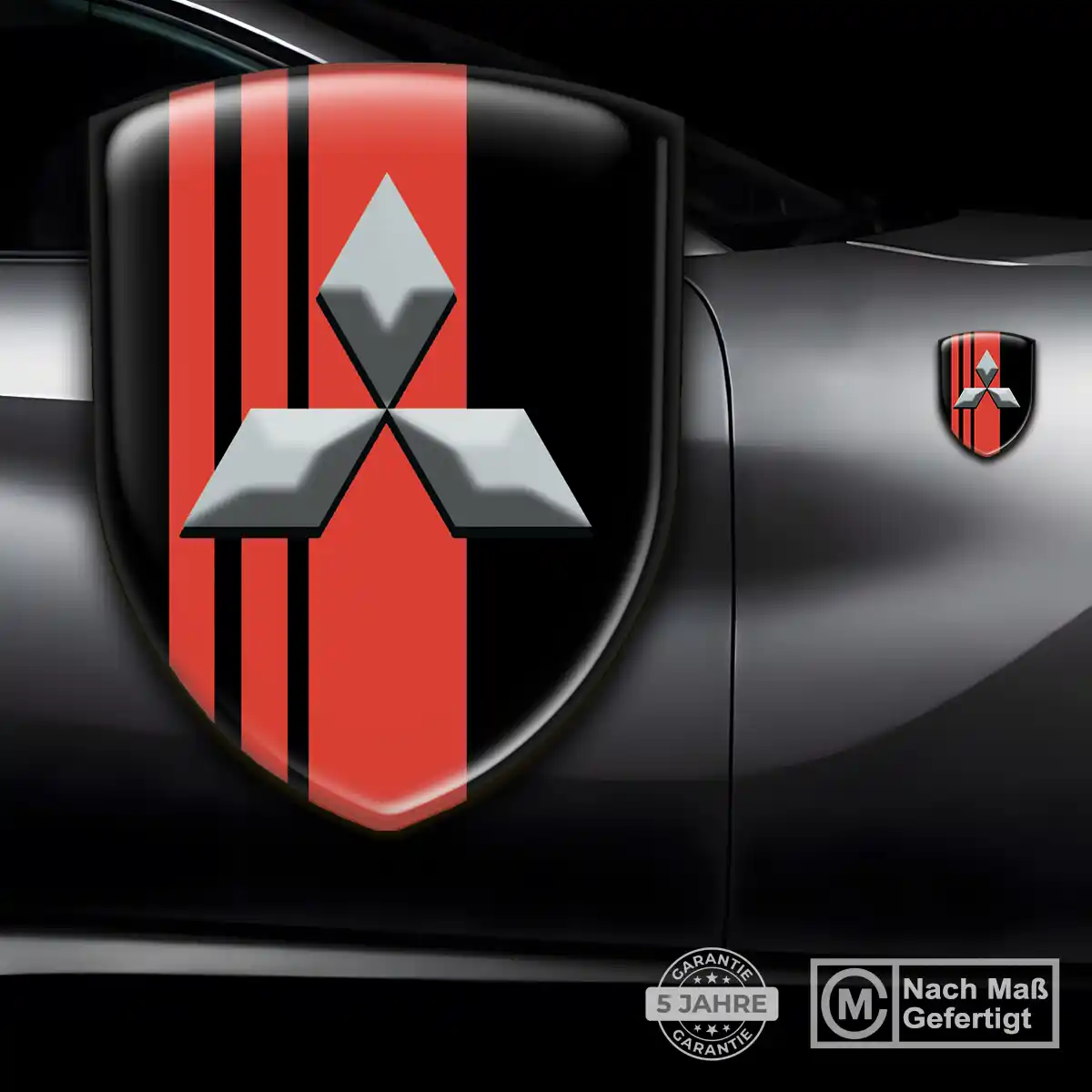 Mitsubishi Wappen Emblem Aufkleber Premium-Edition