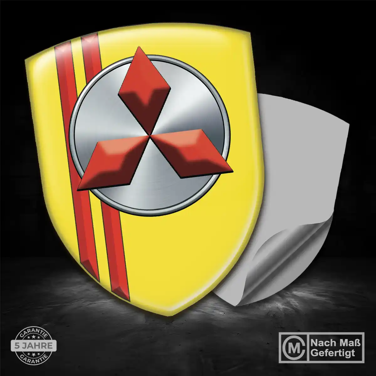 Mitsubishi Wappen Emblem Aufkleber Stilvolles Design
