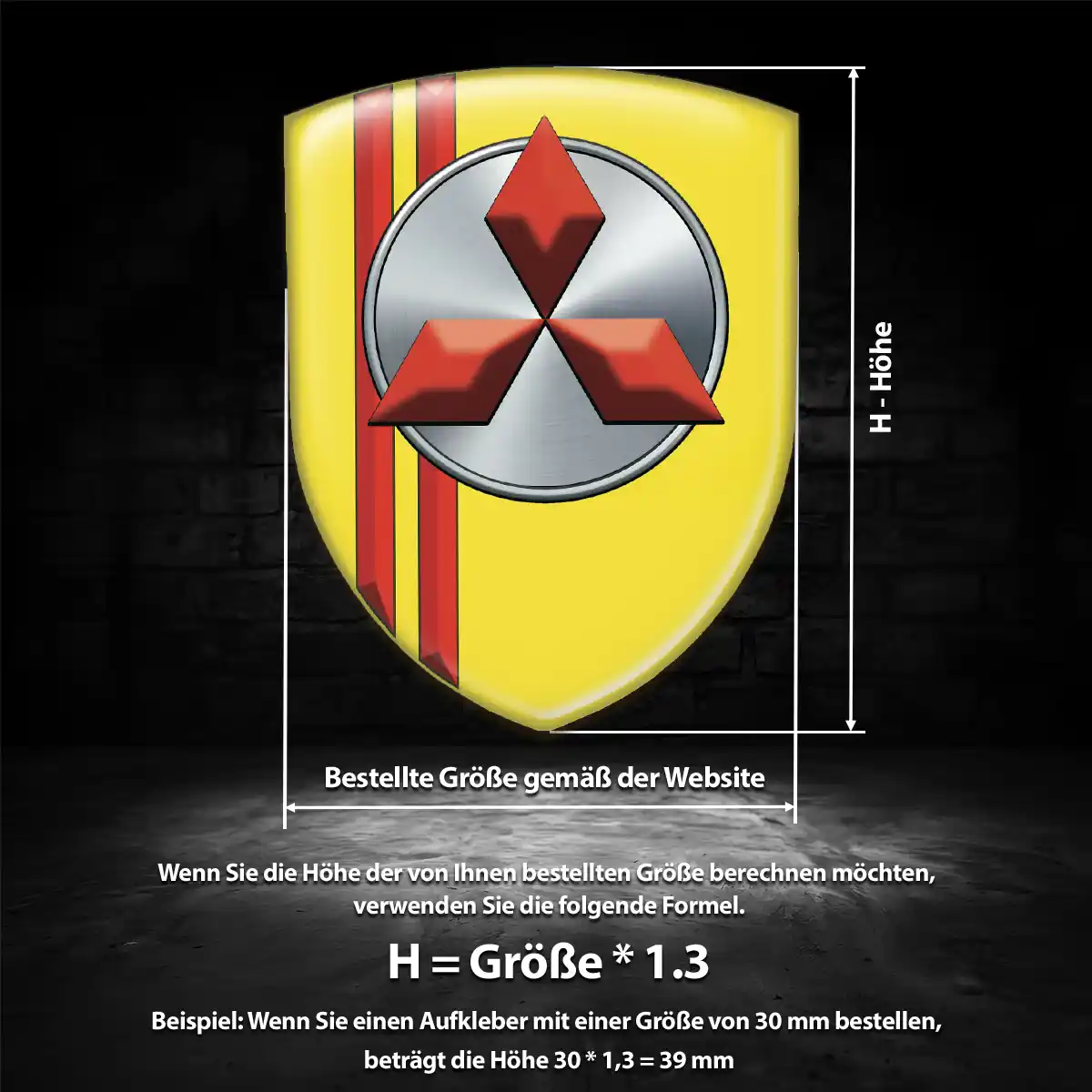 Mitsubishi Wappen Emblem Aufkleber Stilvolles Design