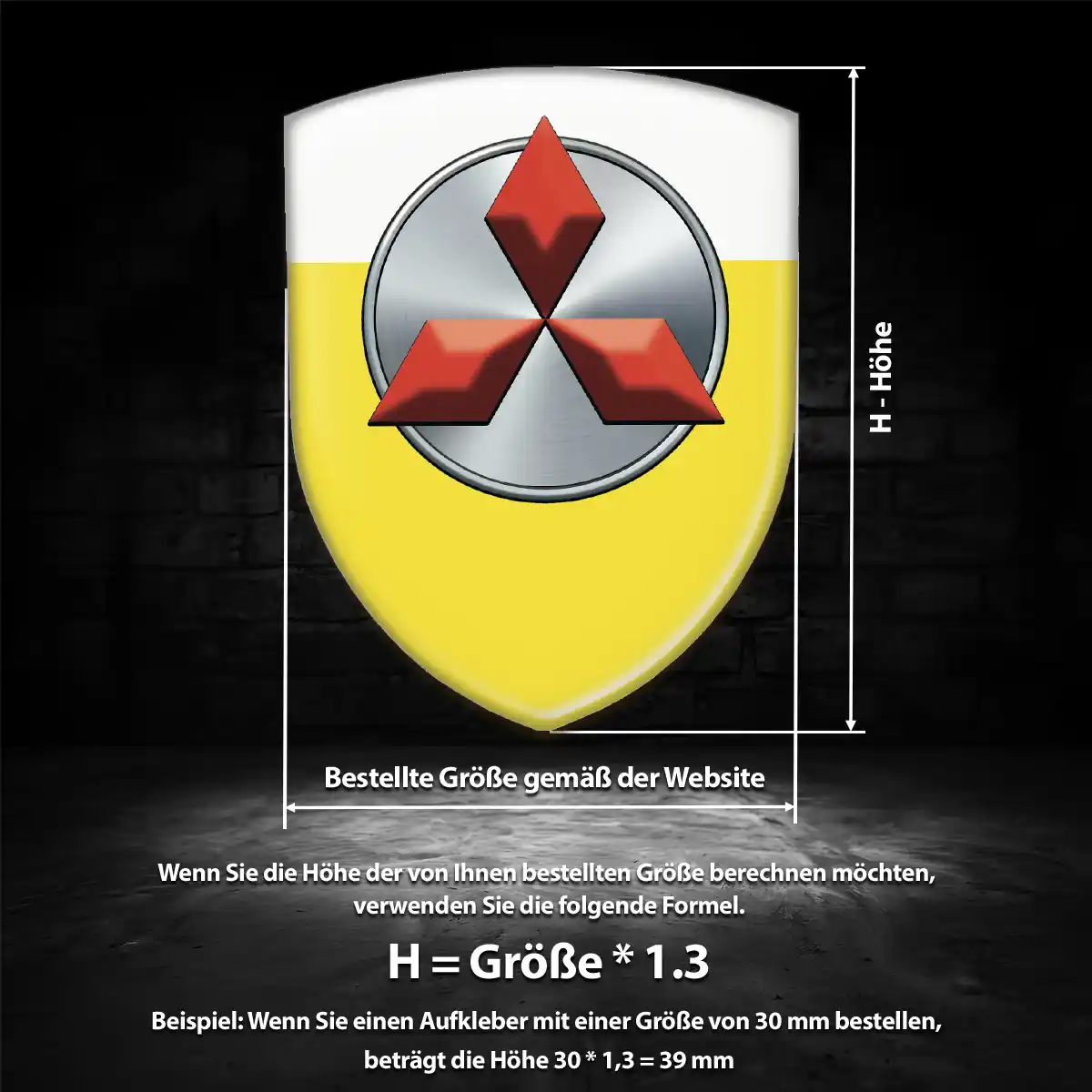 Mitsubishi Wappen Emblem Auto Hohe Qualität
