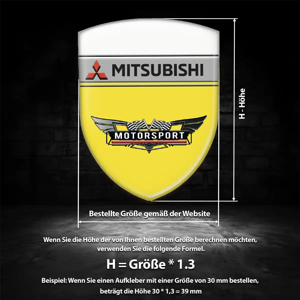 Mitsubishi Wappen Emblem Interieurdesign