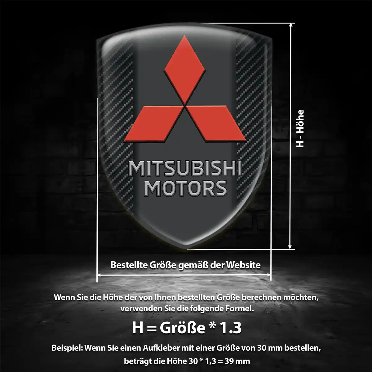 Mitsubishi Wappen Emblem Luxus-Edition